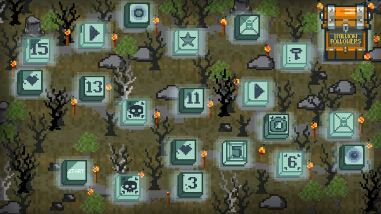Bordspel ontworpen door Kibbi Pixel. Voor het eindwerk 'One million followers'